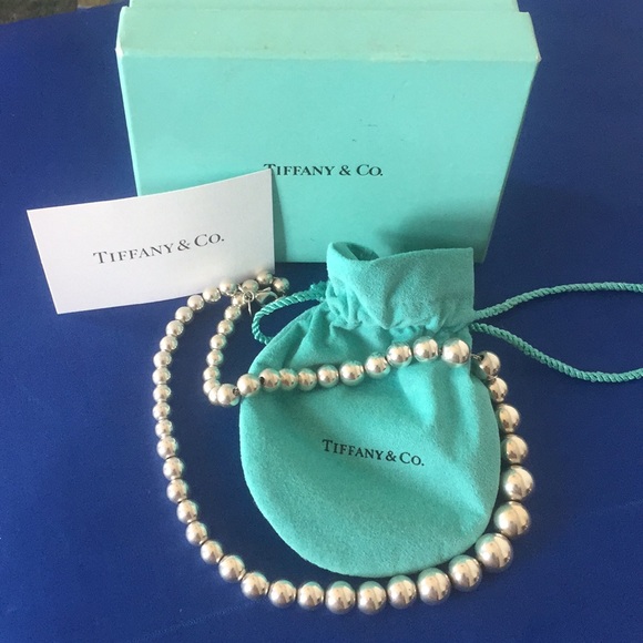 Tiffany & Co. Jewelry - Tiffany Sterling Silver Bead Graduated Necklace.